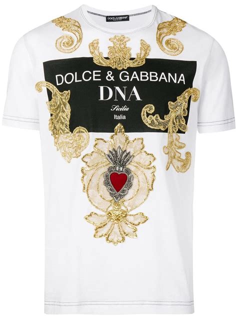 dolce gabbana t shirt portrait|dolce and gabbana casual shirts.